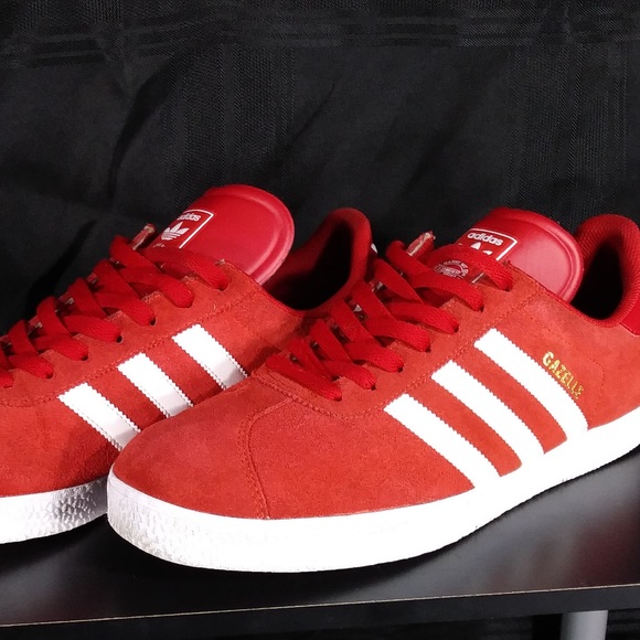 adidas gazelle red suede
